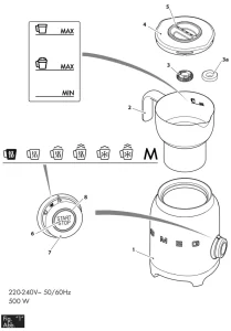 smeg MFF01WHEU White Retro Milk Frother - فوم ساز شیر اسمگ رنگ سفید MFF01WH