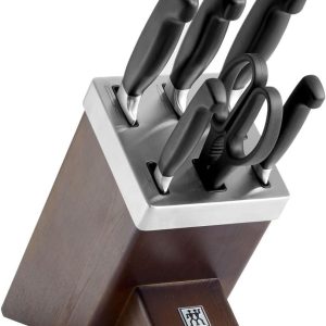 سرویس چاقو 7 پارچه زولینگ آلمان استند قهوه ای