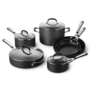 calphalon simply cookware nonstick set 10 d982d8b7d8b9d987 sa10h 68ebae8a143c0 - سرویس قابلمه 10 پارچه کالفالون Calphalon Simply Nonstick