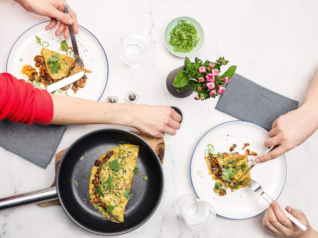 5 20 - تابه استیل سه لایه زولینگ با پوشش نچسب مدل پرو ۲۴ سانت