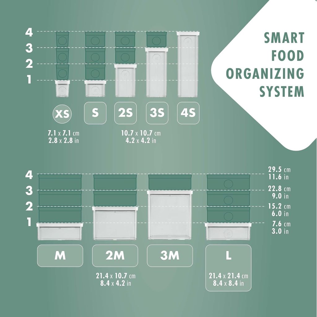 9 1 - ست 5 تایی ظروف وکیوم زولینگ مدل Fresh & Save Cube