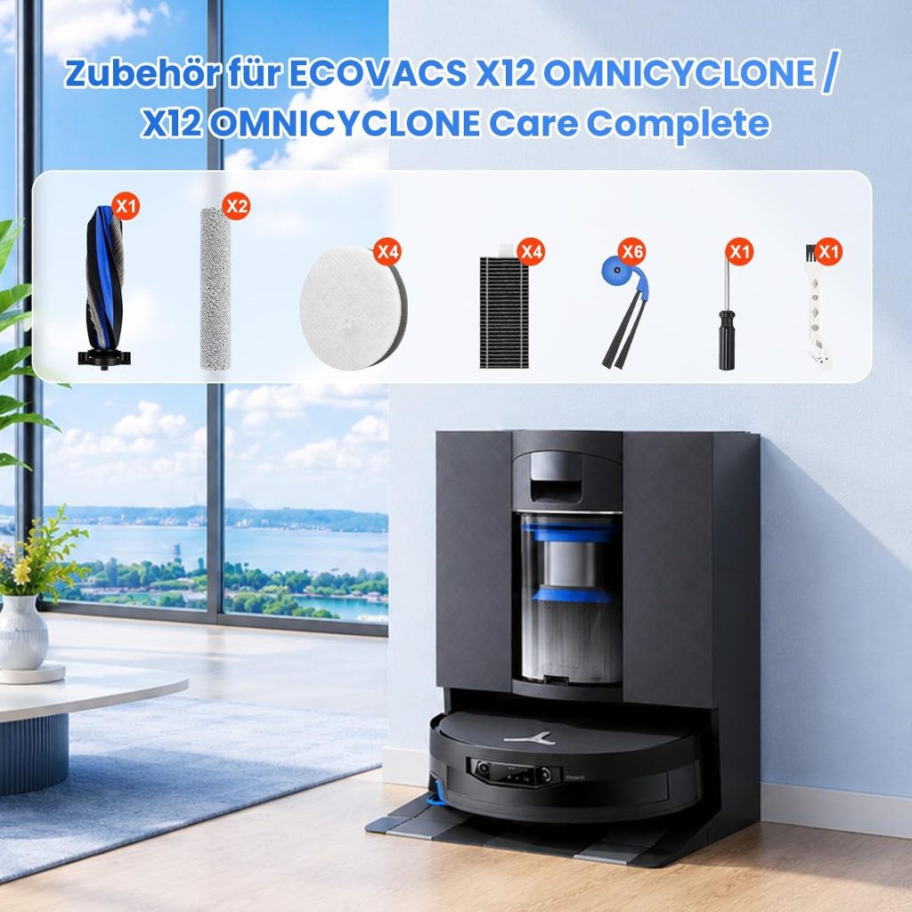 2 1 - پک لوازم جانبی 19 تیکه ECOVACS X12 OMNI CYCLONE